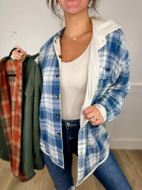 Mello - Ribbed Long Sleeve Reversible Flannel Shirt