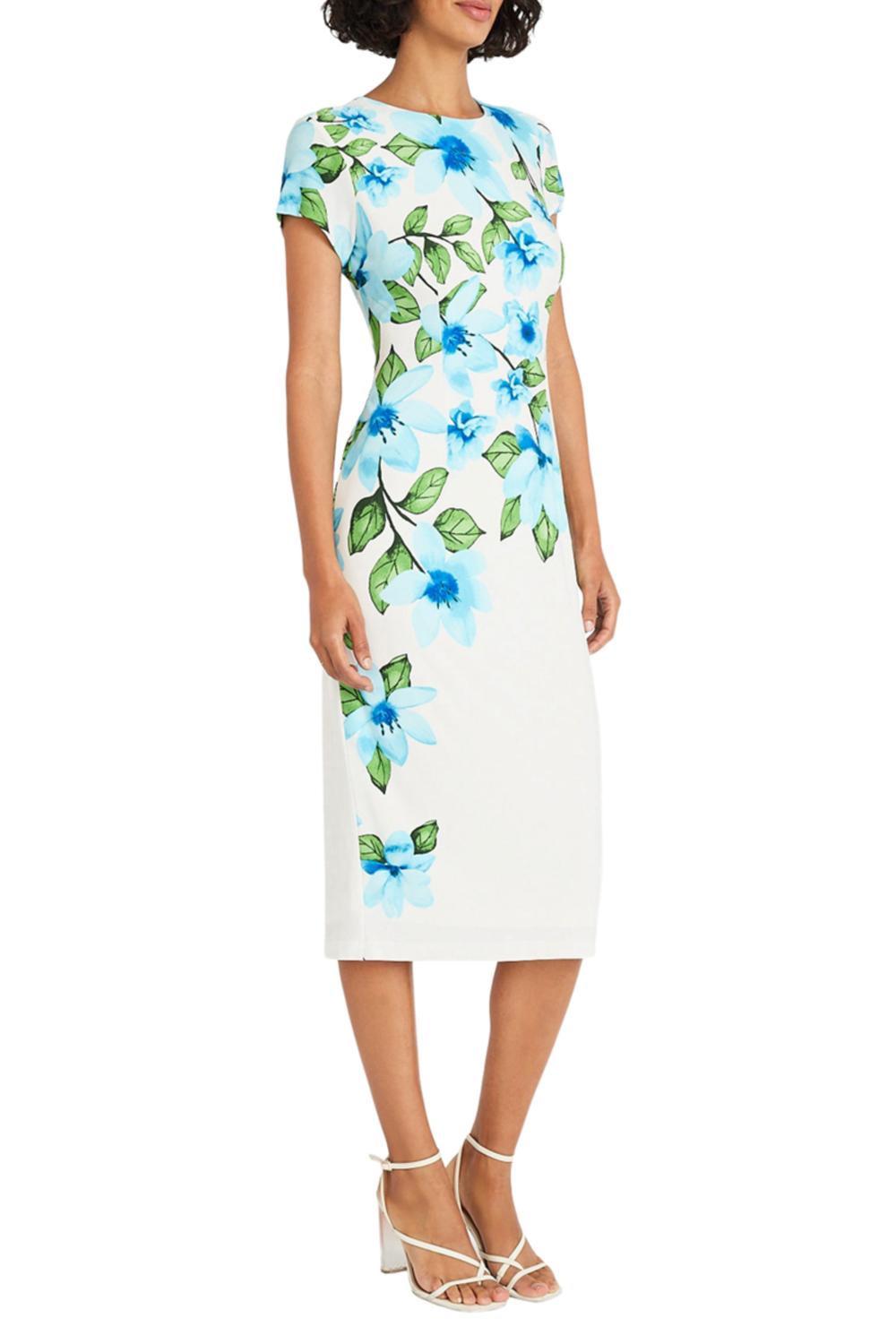 Maggy London - Cap Sleeve Floral Sheath Dress