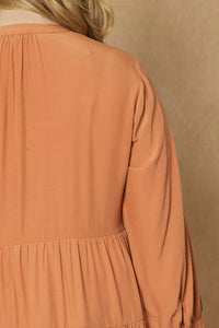 Entro - Floral Embroidered Tiered Dress
