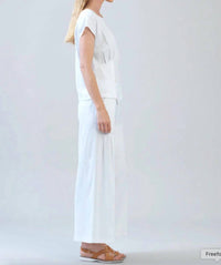 Clara Sunwoo - Cap Sleeve Stitch Overlay Top