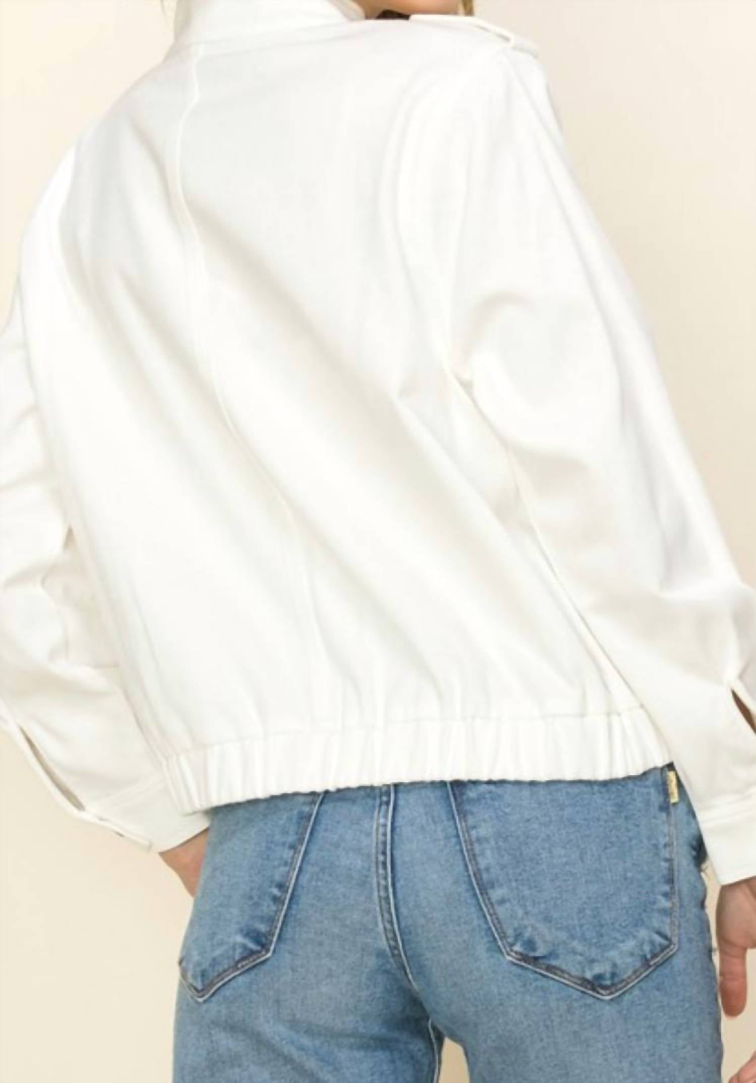 Staccato - Collared Zipper Light Weight Jacket