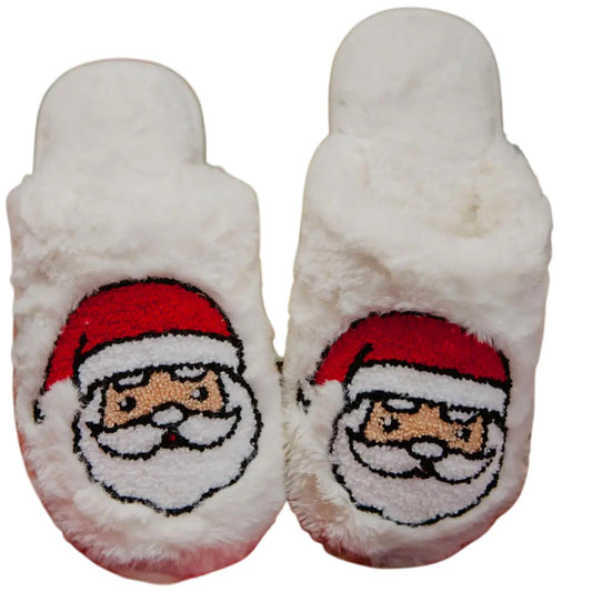 Katydid - Women Santa Face Fur Slippers