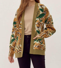 Jodifl - Tiger Jungle Print Cardigan