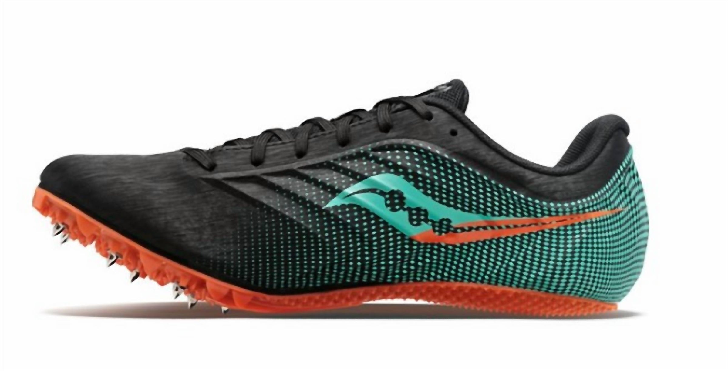SAUCONY Women's Spitfire 5 Spike Shoes in black cool mint - women's shoe - view 4