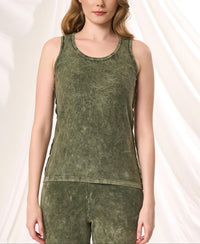 Angel Apparel Comfy Tank Top in army - women's tank top