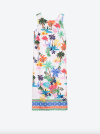 Vilagallo Palm Tree Midi Dress in multi - women's dress - view 4
