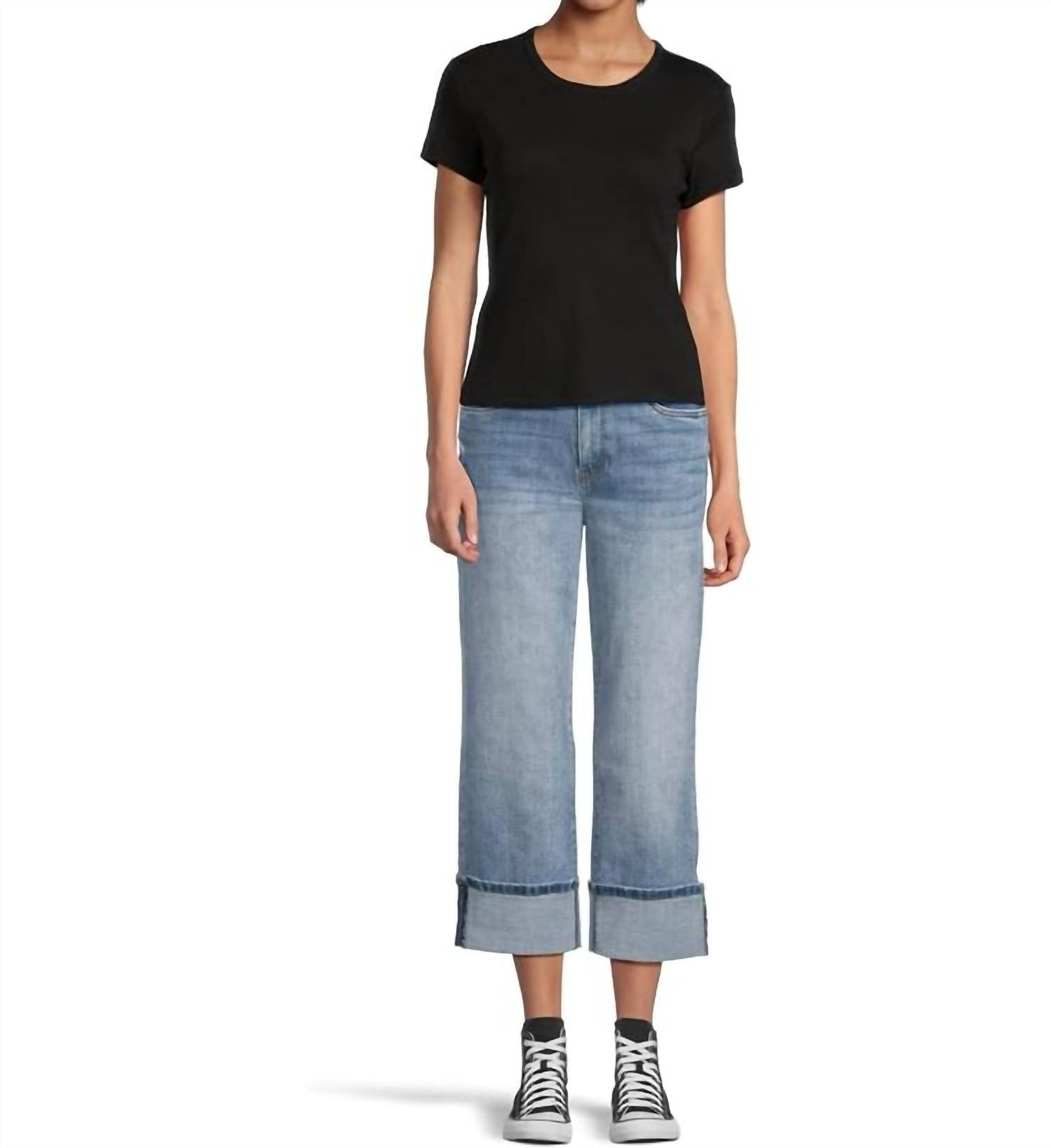 Kut From The Kloth - Sienna High Rise Straight Leg-roll Up 5" Jeans