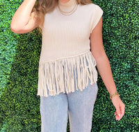Cloud Ten - Mia Asymmetric Sleeveless Sweater