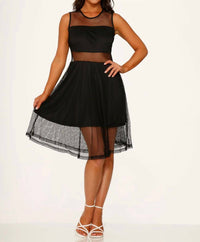 Orchid Bloom - Fishnet Sleeveless Dress