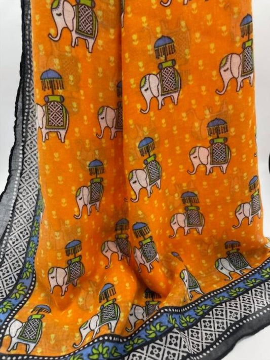 Printed Village - Women's Elephant Scarf