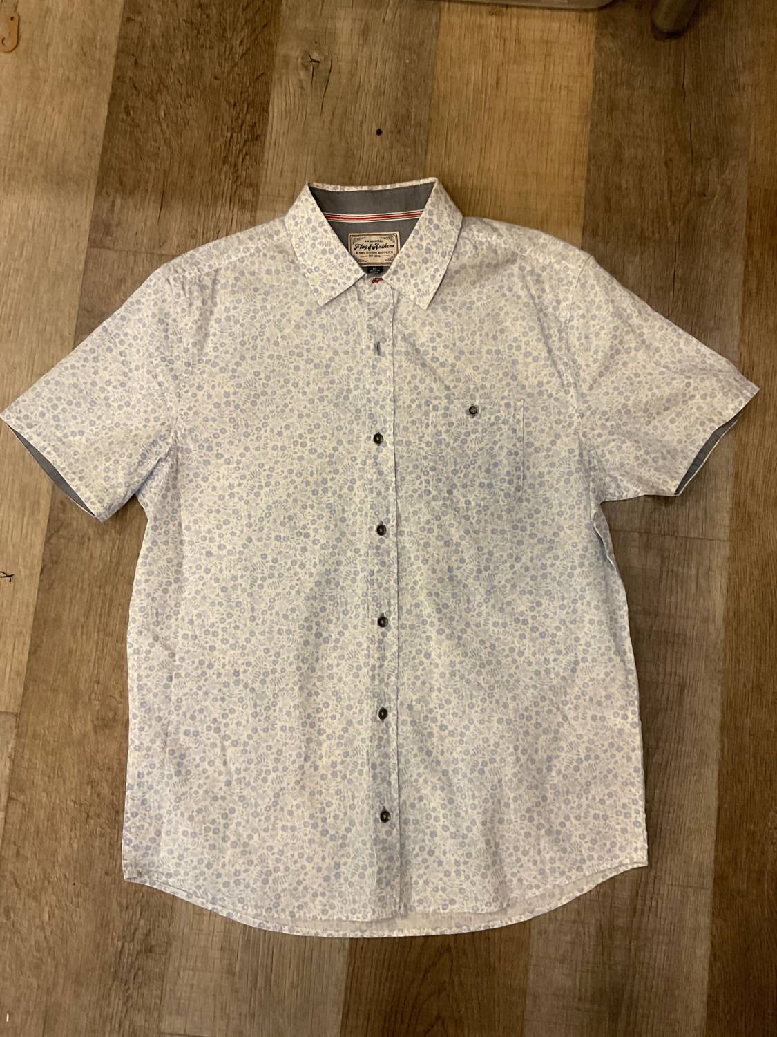 Flags & Anthem - Men's Vintage Short Sleeve Button Down Shirt