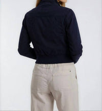 Marrakech Chambers Stretch Linen Jacket in night navy - women's jacket - alternate view