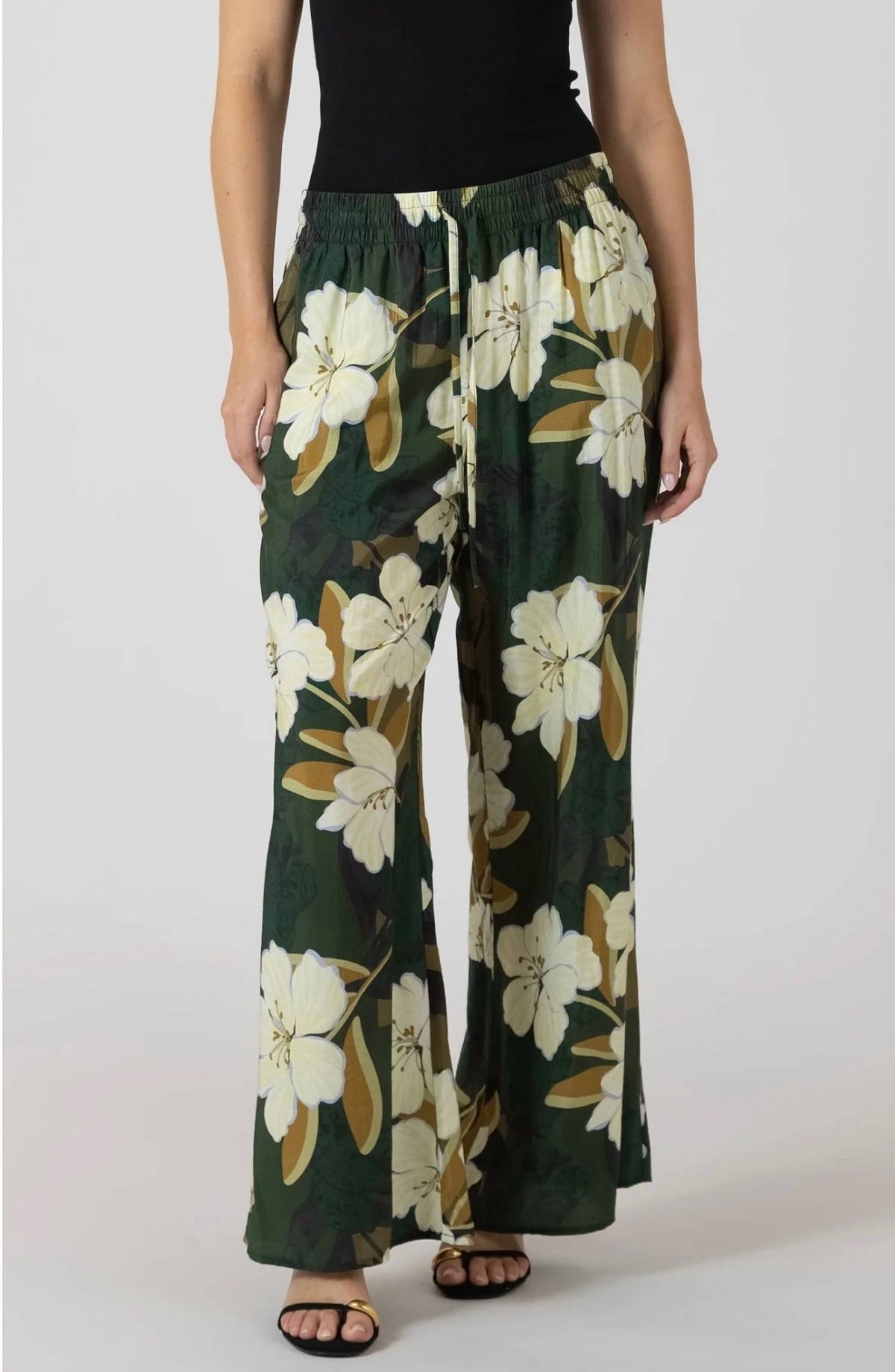 Dex - Palm Blossom Wide Leg Pants