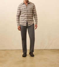 Faherty Double Pocket Legend Sweater Shirt in rock coast stripe - men's shirt - view 6
