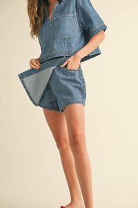 Miou Muse - Women's Button Pockets Skort