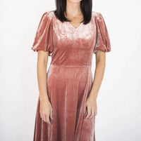 Tea N Rose - Brinklie Velvet Dress