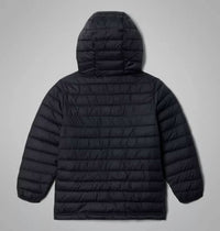 Columbia Kids' Powder Lite II Hooded Jacket in black - kids' jacket - detail view