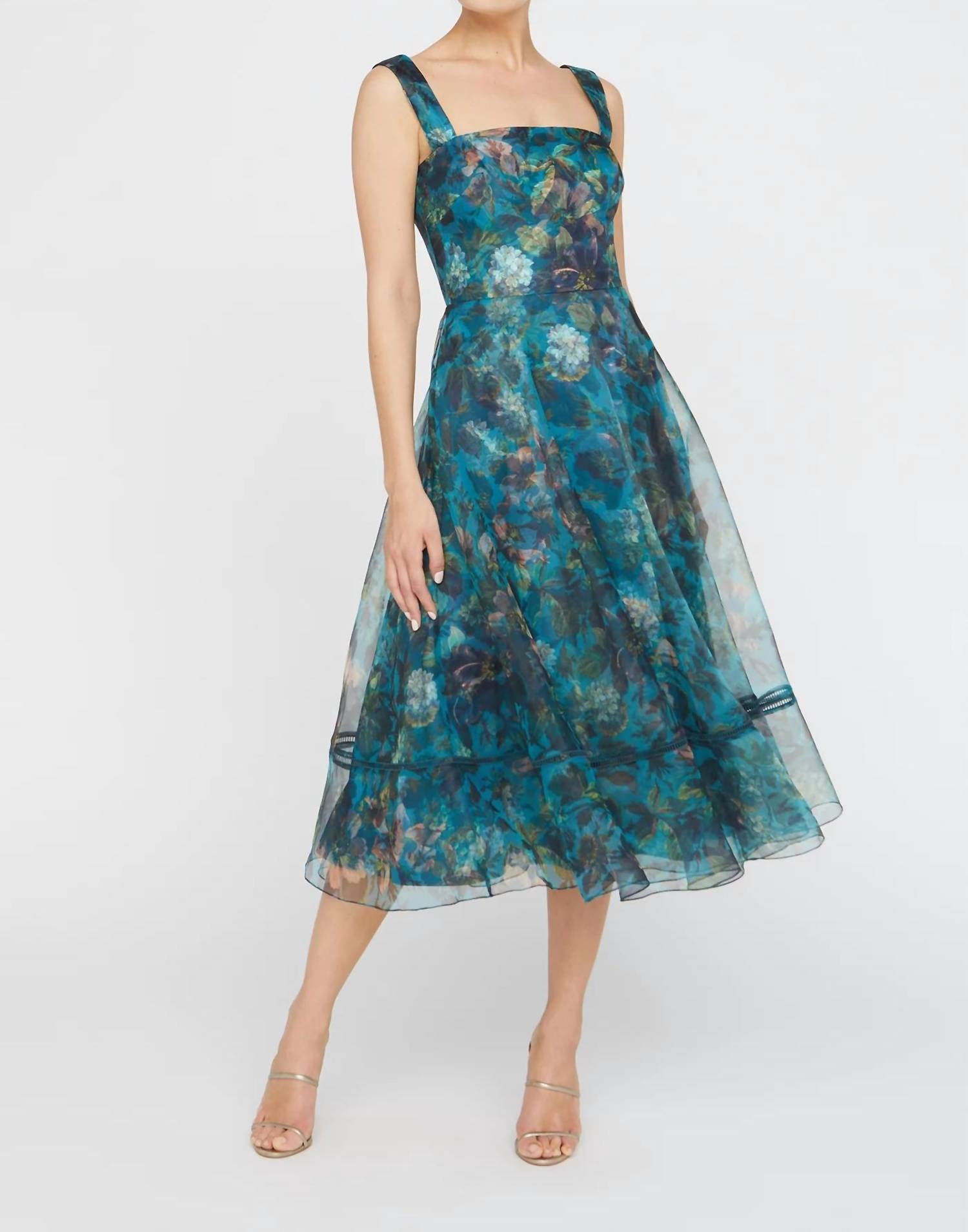 Theia - Anissa Square Neck Dress