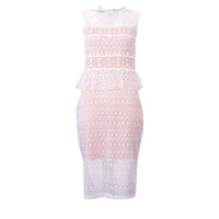 FRENCH CONNECTION Ramona Lace Jersey Dress in white - women's dress - alternate view
