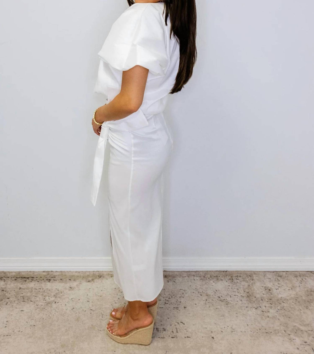 Adrienne - Margot Taffeta Midi Skirt