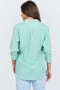 Dear John Denim - Lolita Striped Long Sleeve Button Down Top