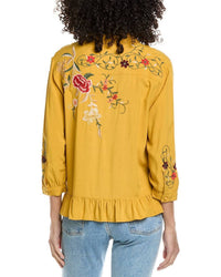 Johnny Was - Peplum Ruffle Hem Shirt