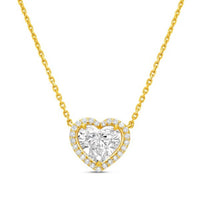 Diana M Jewels - Women's Heart Lab-Grown Diamond Pendant Necklace (6.00 Ct) - Elegant