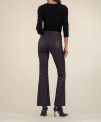 KUT FROM THE KLOTH Stella Coated High Rise Flare Pants in sangria - women's pants - alternate view