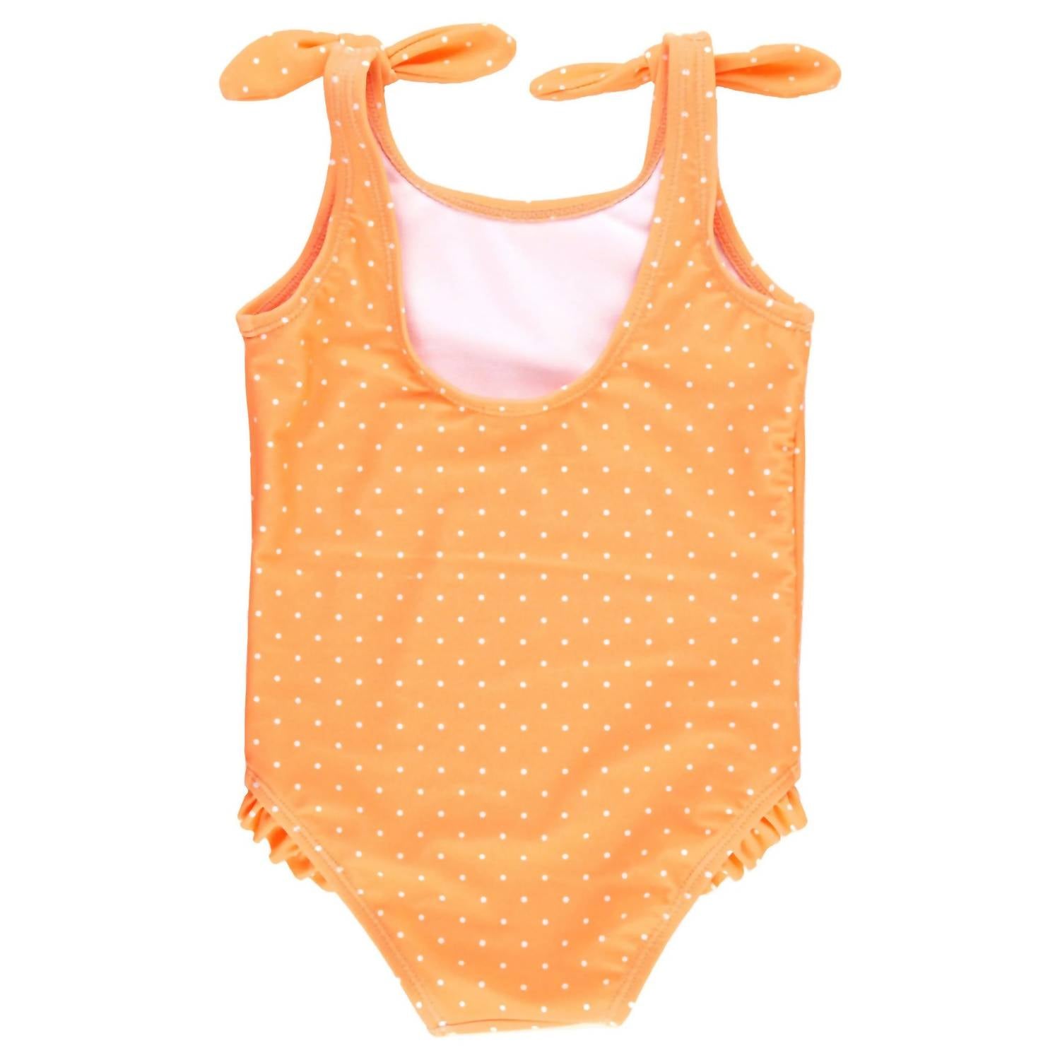 Rufflebutts - Toddler Polka Dot Shoulder Tie One Piece Swimsuit