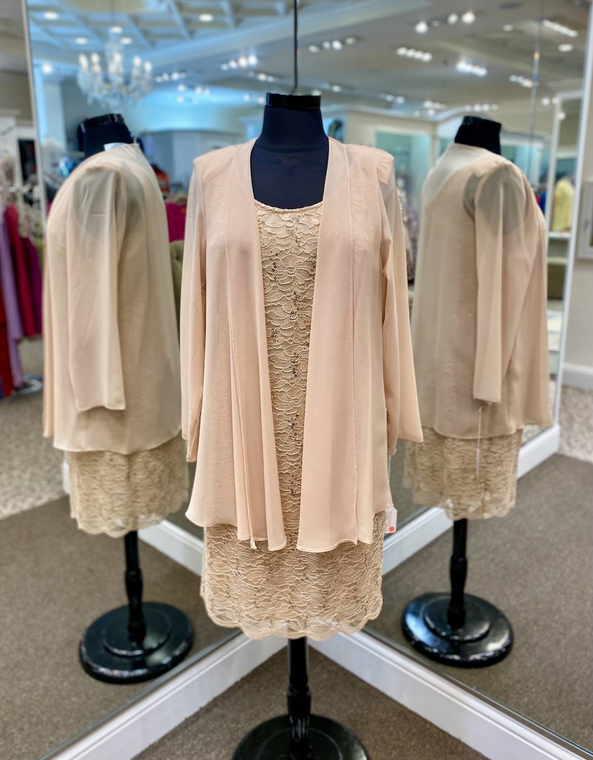 Magic Formals Moms - Women's Madelyn Dress With Flowy Jacket