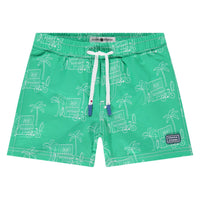 babyface Kid's Surf Shop Printed Swim Shorts in emerald - kids' item
