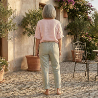 Made In Italy - Softly Floral Tulip Cut Italian Magic Pants