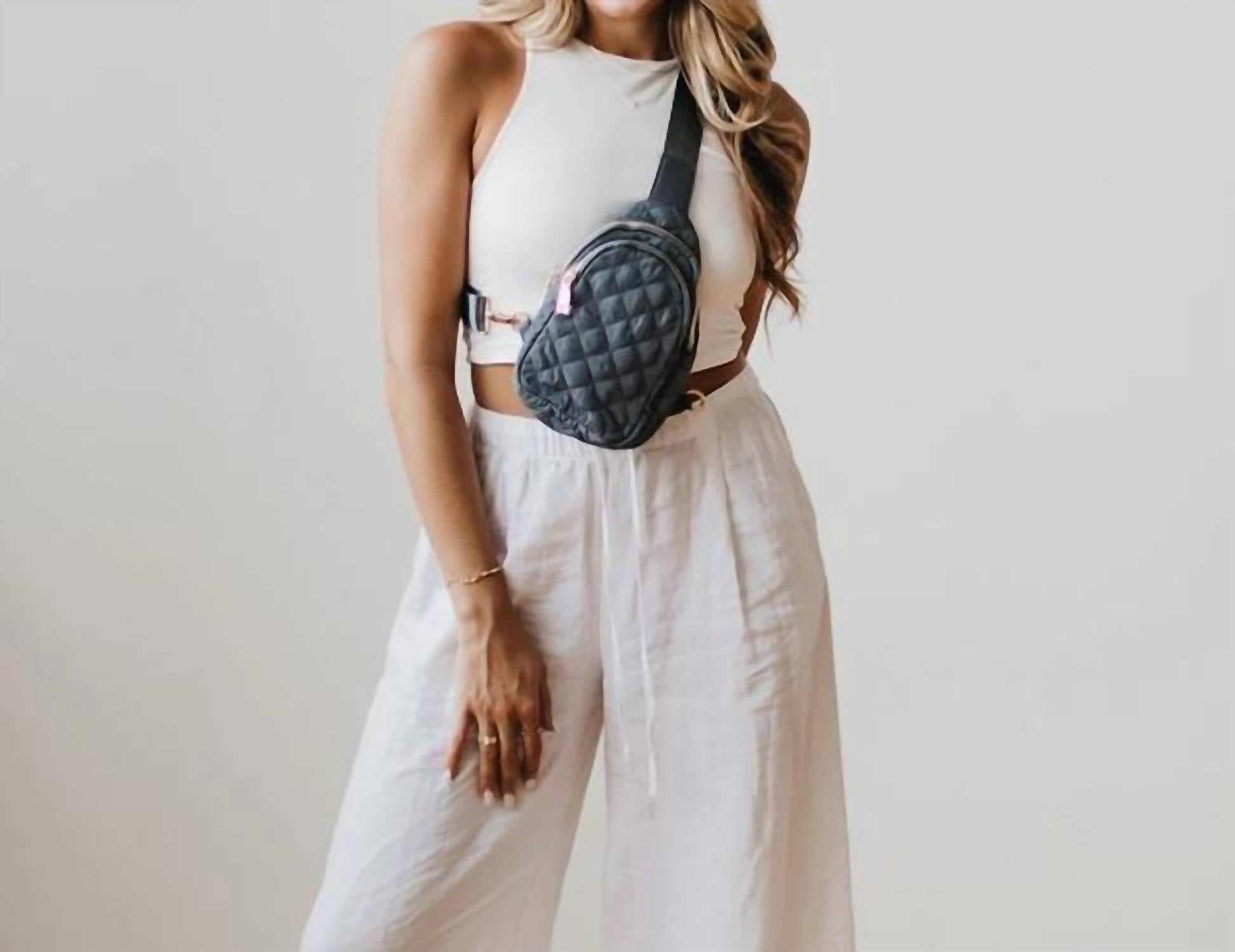 Pretty Simple - Women's Quilted Puffer Puffy Sling Bag
