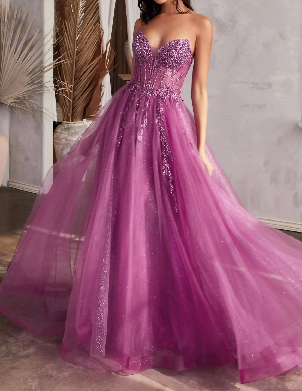 Cinderella Divine - Ailiyah Embellished Tulle Maxi Gown