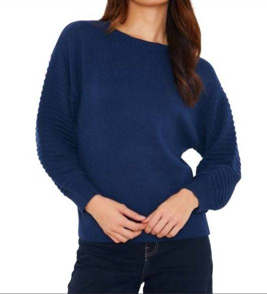 Brodie Cashmere - Textured Balloon Sleeve Crew Sweater