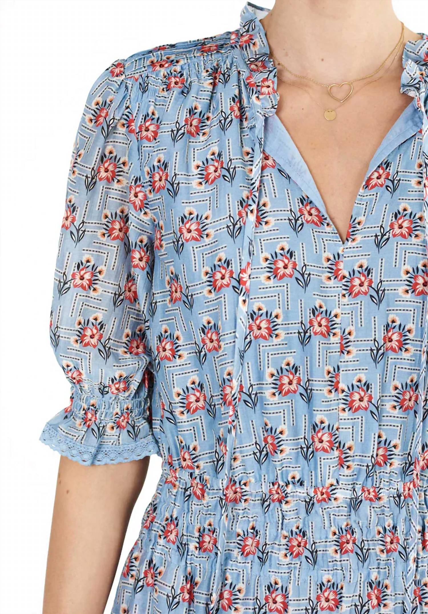 M.A.B.E. - Ara Print Midi Dress