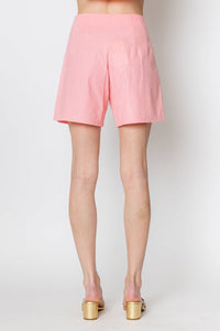ZETAYE Celeste Linen Cotton Short in pink - women's shorts - detail view