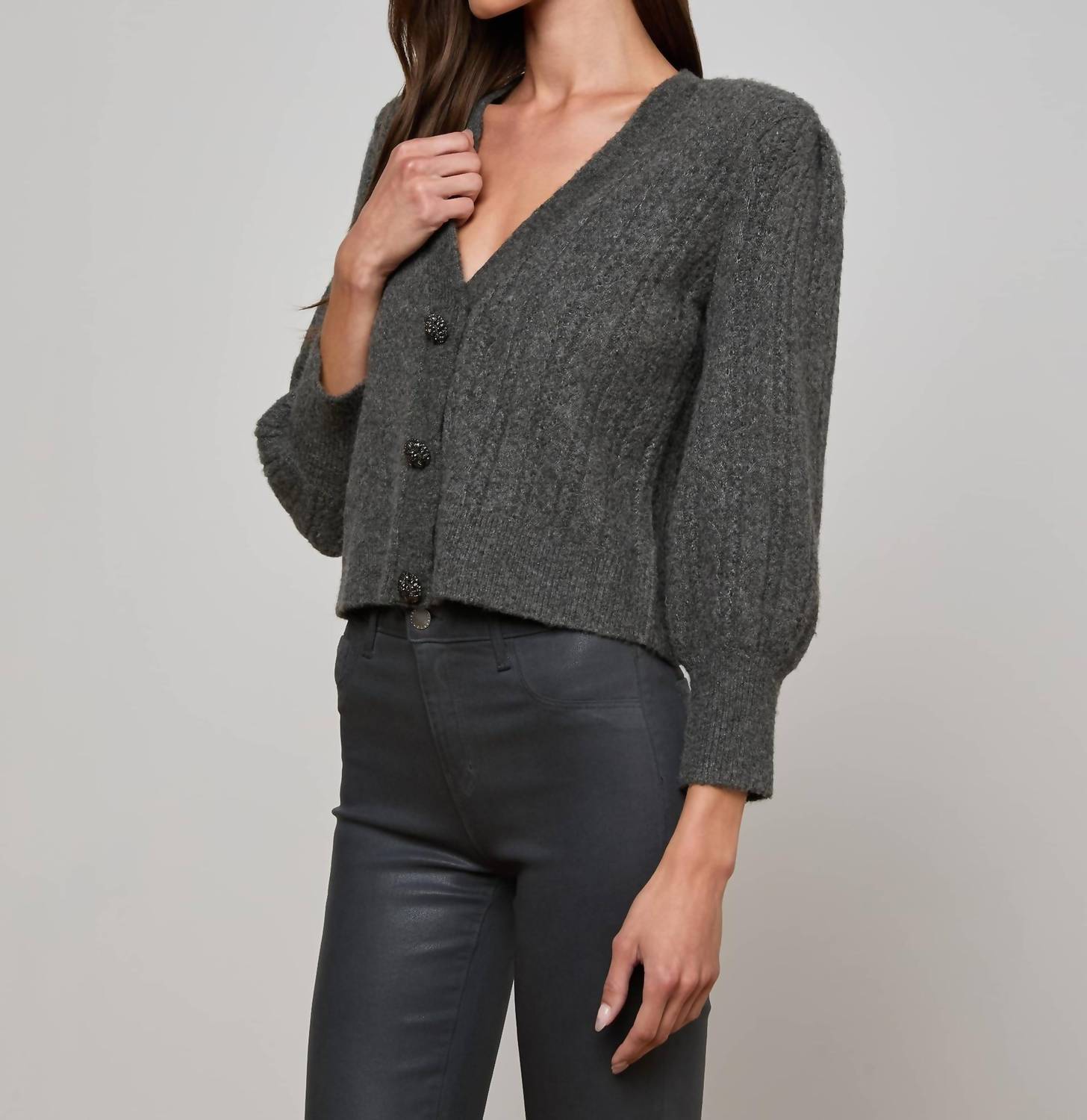 L'Agence - Talulla Jeweled Button Cardigan