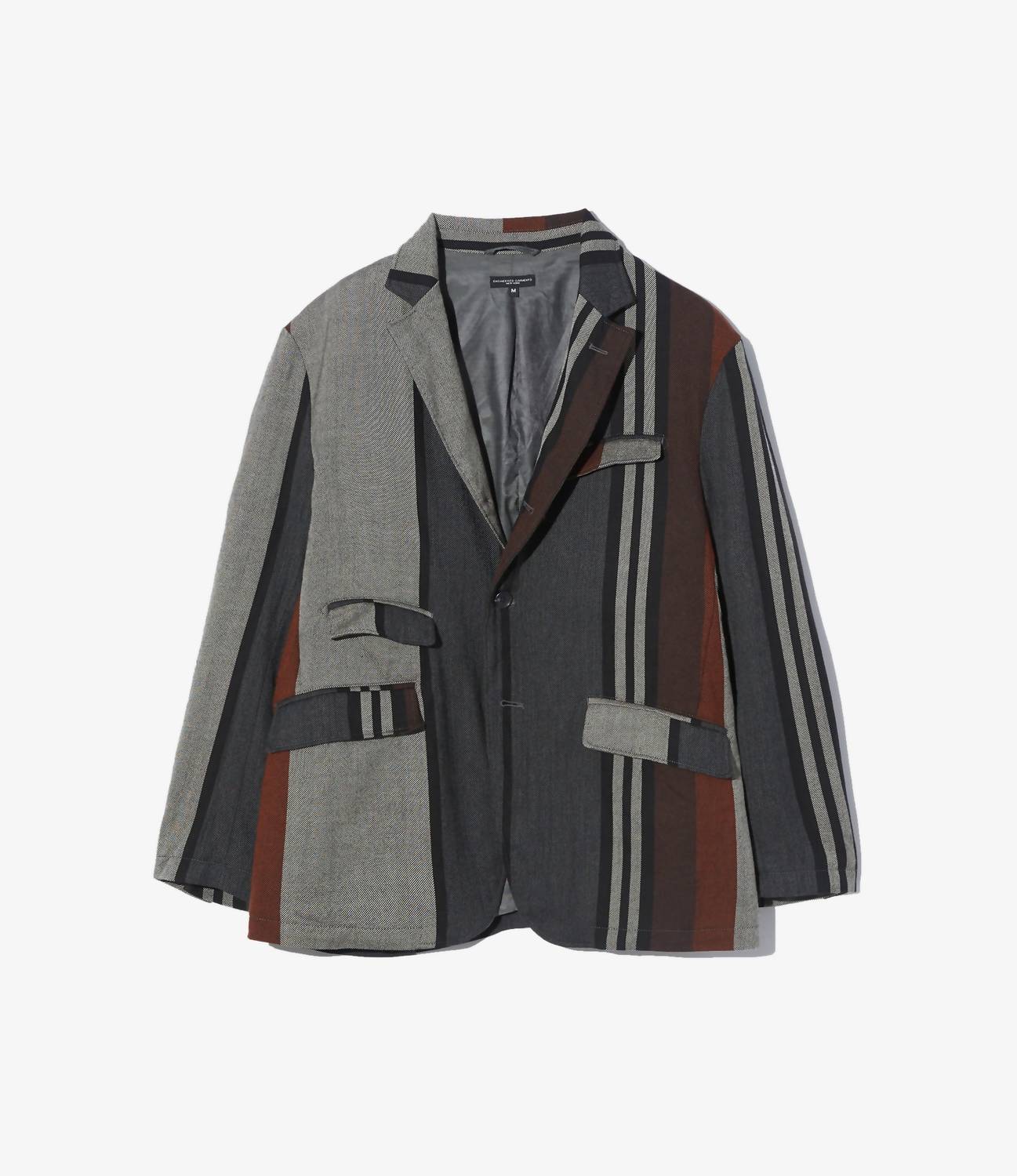 Engineered Garments Men's Andover Jacket in multi color wide stripe - men's jacket