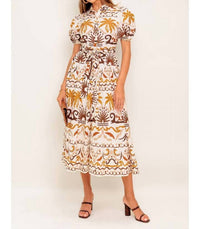 Flying Tomato - Tropicana Sunset Woven Midi Dress