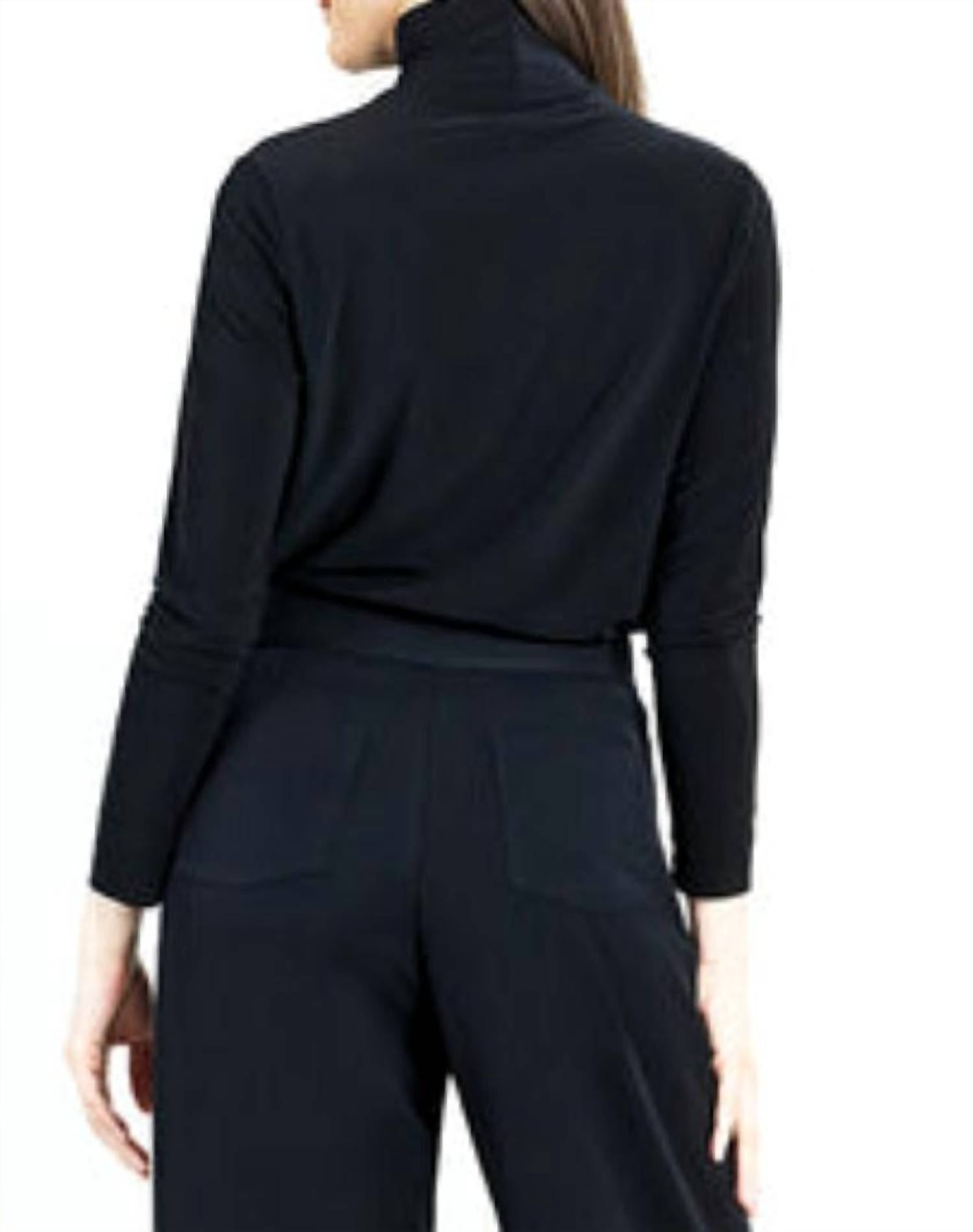 Clara Sunwoo - Mock Neck Pleated Detail Top