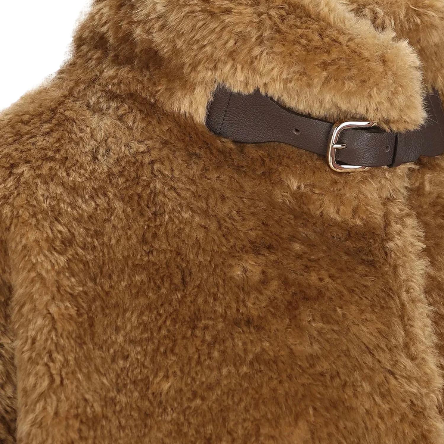 Herno - Buckle Detail Shearling Coat