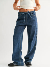 Jbd. - Libby Studded Drawstring Wide Leg Jeans