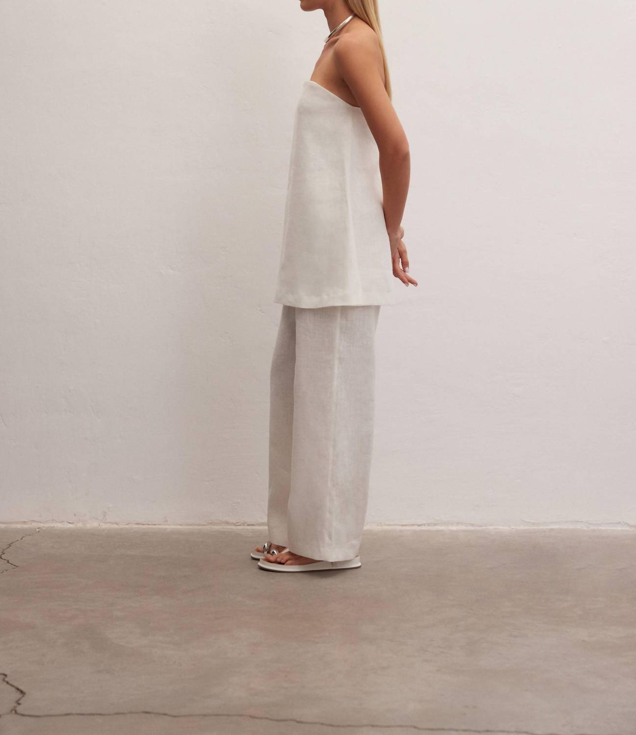 Le Cle - Essence Linen Strapless Top