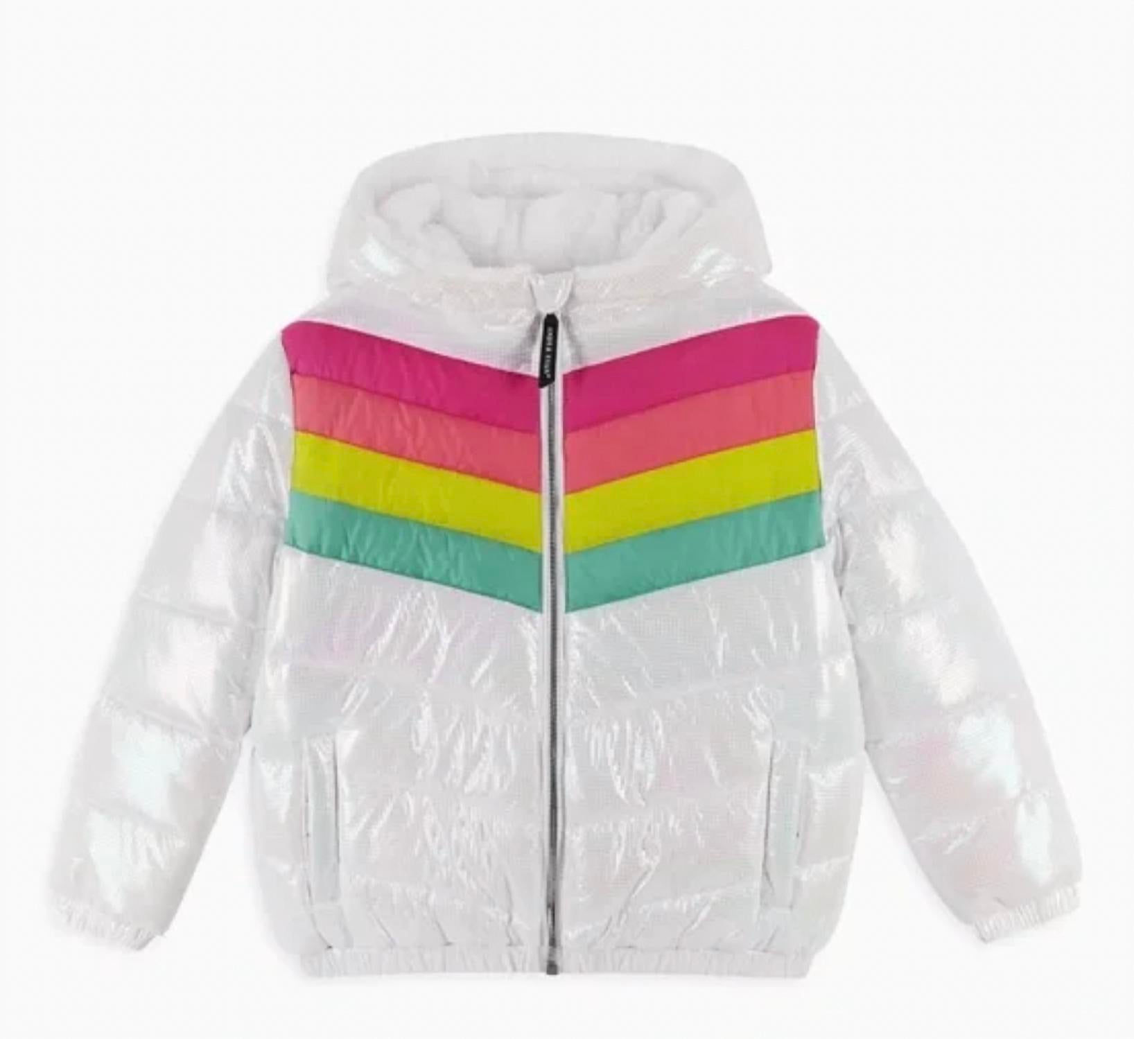 Andy & Evan - Kids' Chevron Metallic Puffer Jacket