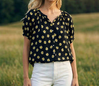 Karen Kane - Puff Sleeve Peasant Top