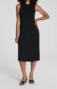 Spanx Jersey Ruched Tank Dress in black - women's dress