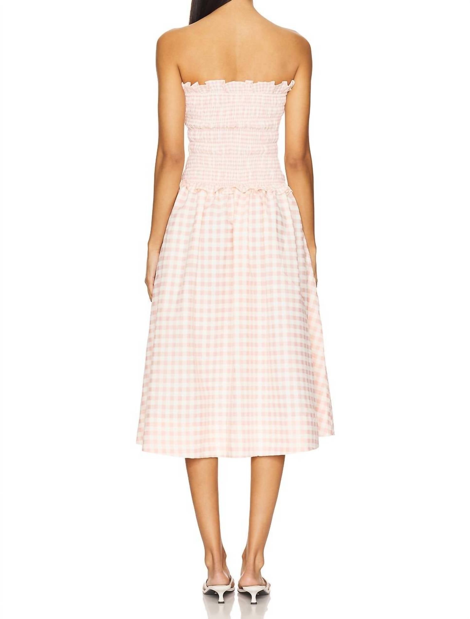 For Love & Lemons - Women's Petal Gingham Midi Dress