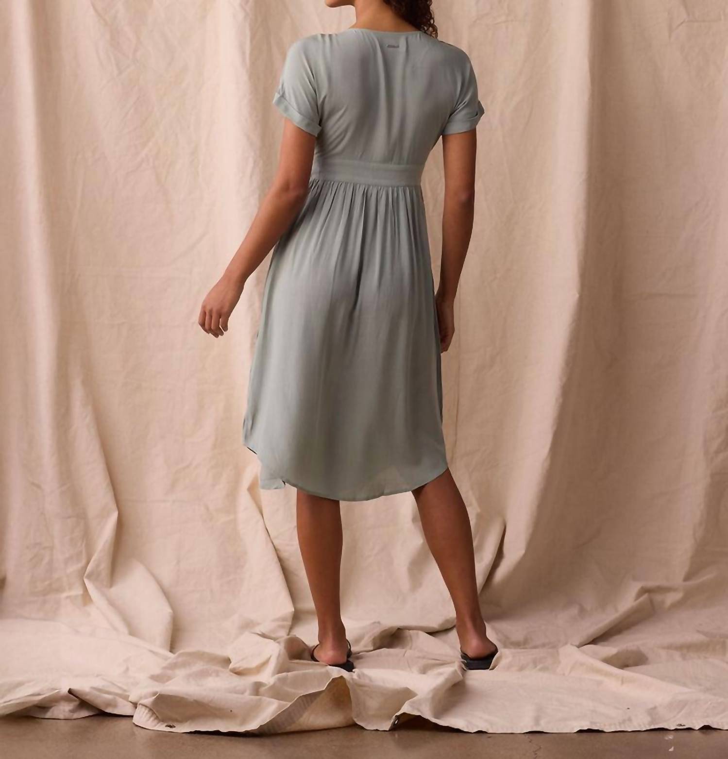 The Normal Brand - Deep V-neck Button Dress