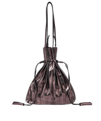 Joseph And Stacey - Women's Lucky Pleats Shopper Cracked Bag